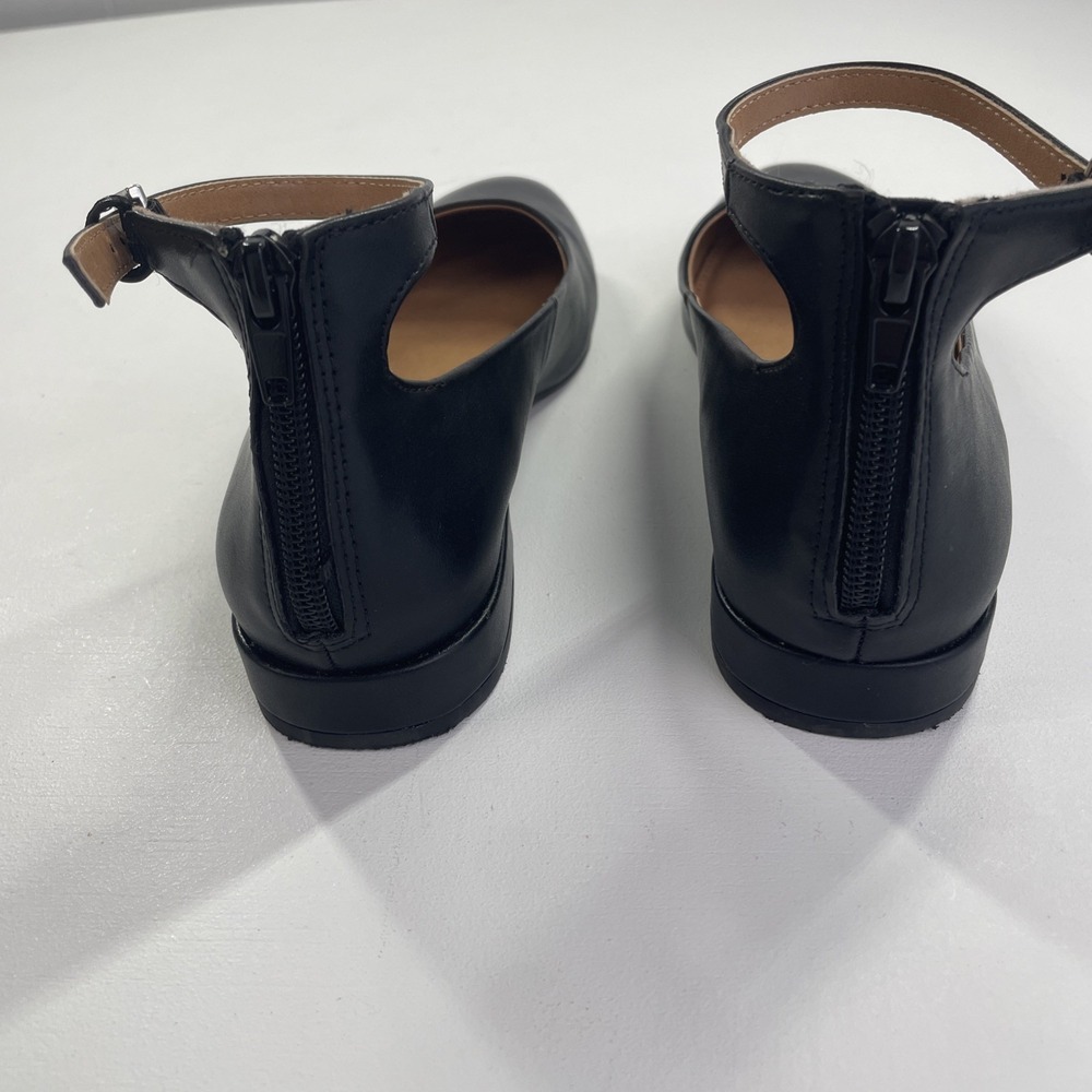 DV By Dolce‎ Vita Ballet Flats 7 Black Square Toe Ankle Buckle Flat Trevor - Picture 4 of 10
